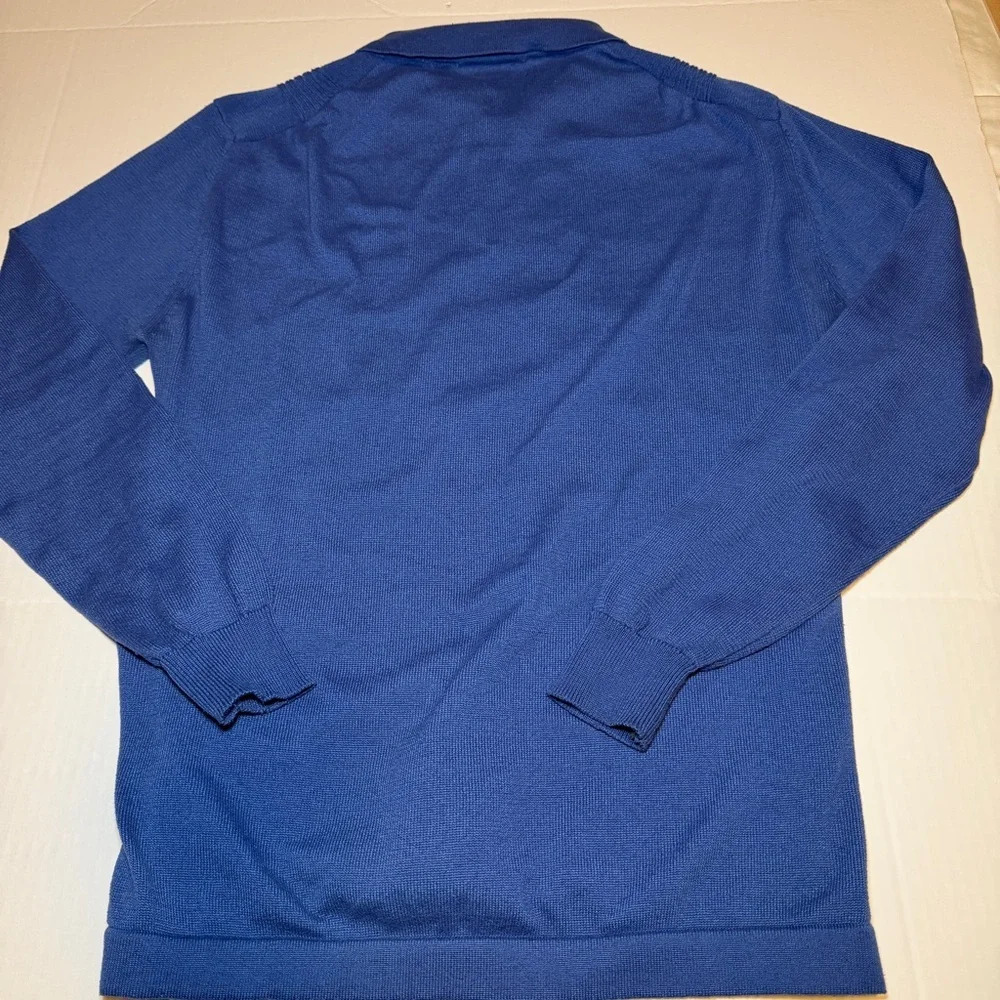 Men's Classic Blue Zip-Up Sweater